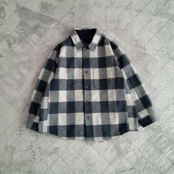 미사용! 유니클로 오버 셔츠 자켓 체크 빅 사이즈