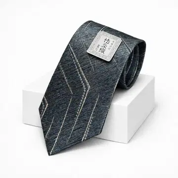 본고장 치쿠젠 하카타 오리 순수 실크 100% 넥타이 미사용 새상품