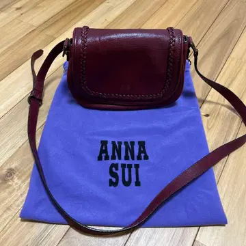 ANNA SUI 버건디 숄더백