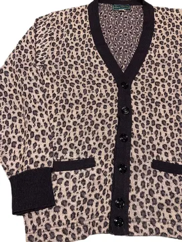 드라이 본즈 Drybones 레오파드 무늬 니트 가디건 스웨터 남성용