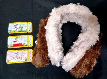 유니버셜 한정판 스누피 귀도리 머리띠 브라운 덤 포함