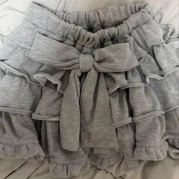 Philly by WC 빅 리본 맨투맨 미니 스커트 그레이