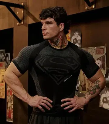 youngLA 4117 - SUPERMAN COMPRESSION TEES