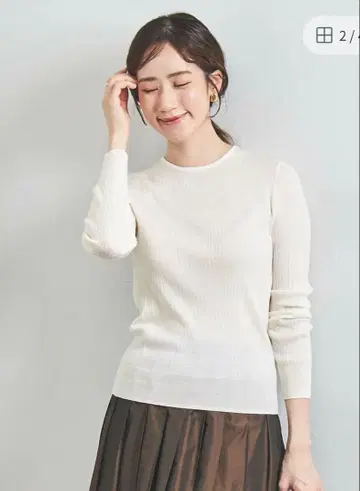 실크 혼방 유나이티드 애로우즈 얇은 소재 니트