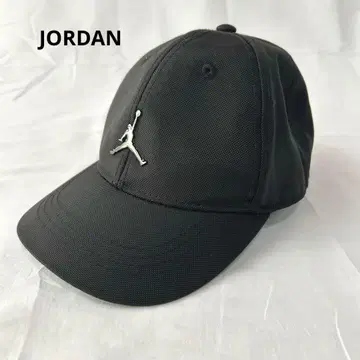 JORDAN 캡 모자 블랙 메탈 로고 점프맨