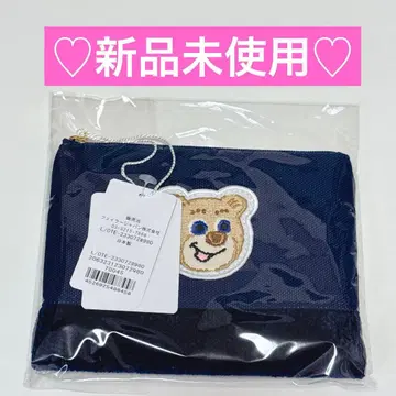 미사용 새상품 페이러 올드 테디 와펜 파우치 네이비 완판템