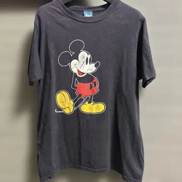 파랑 택 Disney 미키마우스 T셔츠 M 사이즈 다크 그레이