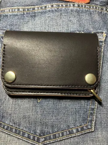 숏 트래커 지갑 언덕 염색 차심 놋쇠 아메카지 2층 타입