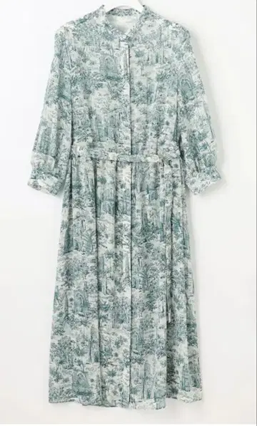 자유구 랜드스케이프 프린트 원피스 보틀 그린 40