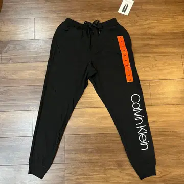 새상품 Calvin Klein 블랙 조거 팬츠 스웨트 팬츠