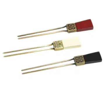 꽃 책갈피 비녀 헤어콤 아이보리 심플 레트로 모던 앤티크