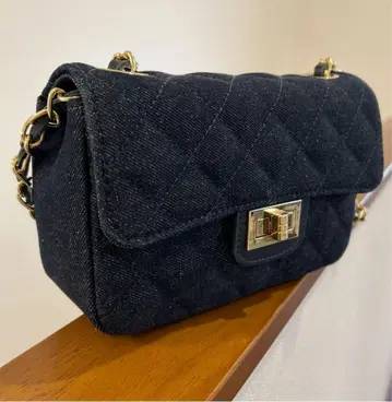 AULENTTI 데님 퀼팅 숄더백