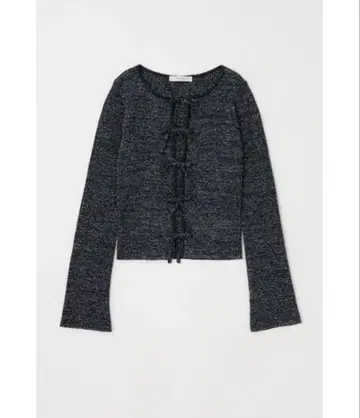 프론트 리본 니트탑