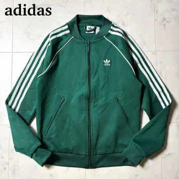 adidas 트랙 자켓 로고 자수 M 그린