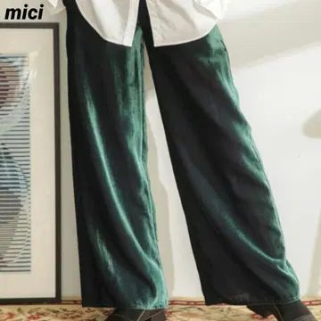 새상품급 mici 미치 벨벳 팬츠 그린 S 익명 배송