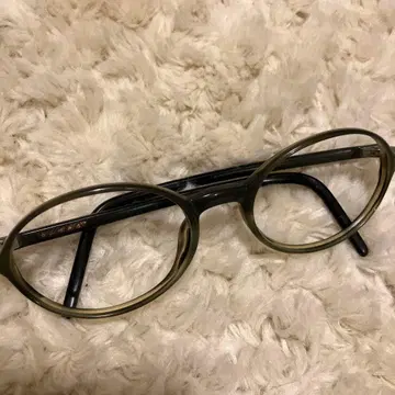 하쿠산 안경점 여성용 그레이 오벌 프레임 안경