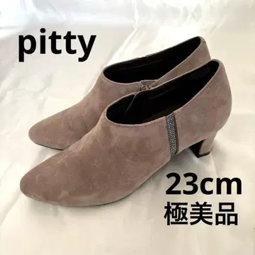 1회 착용 새상품급 pitty 피티 스웨이드 부티 베이지 계열 23cm