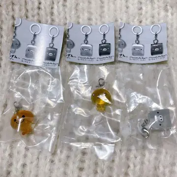 산엑스 마스코트 참 가챠 메지루시 액세서리 3개 세트