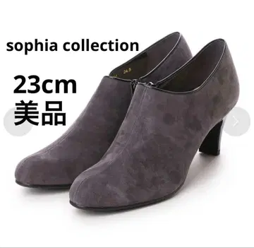 1회 착용 새상품급 소피아 컬렉션 스웨이드 부티 그레이 23cm