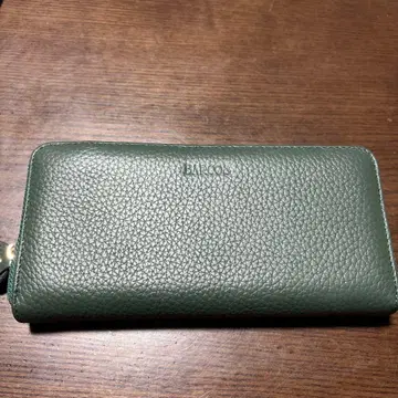 BARCOS 그린 가죽 장지갑