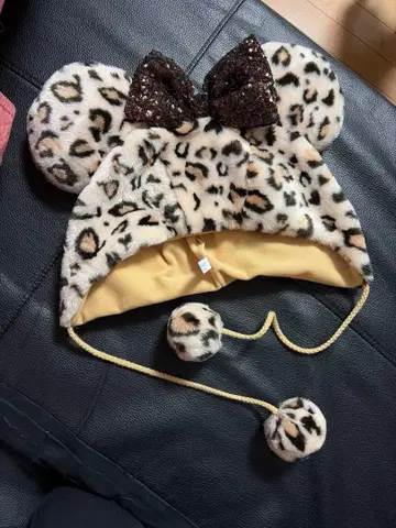 디즈니 팬 캡 레오파드 무늬