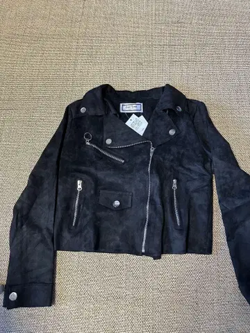 신디 브루나 블랙 스웨이드 라이더 자켓