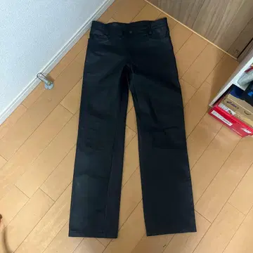 호른웍스 HORN WORKS 가죽 팬츠 W33 천연 가죽 블랙