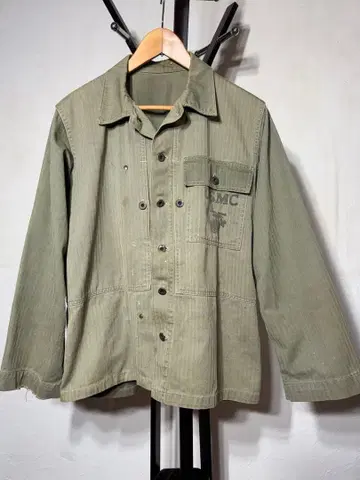 미군 실물 USMC P-44 HBT 자켓 커버올 3톤