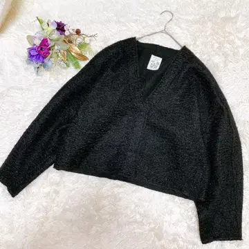 새상품급 [ 아즈노우아즈 ] 부클레 V넥 노카라 자켓