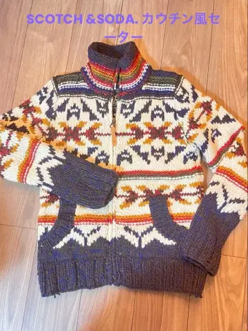 SCOTCH&SODA 카우친 100% 울 노르딕 무늬 니트 스웨터