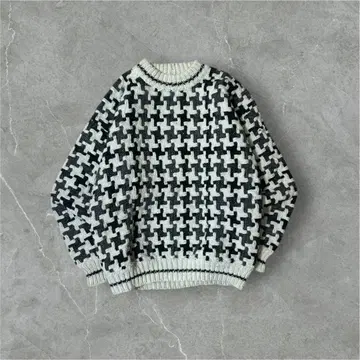 OTAVALO 하운드투스 패턴 에콰도르 니트