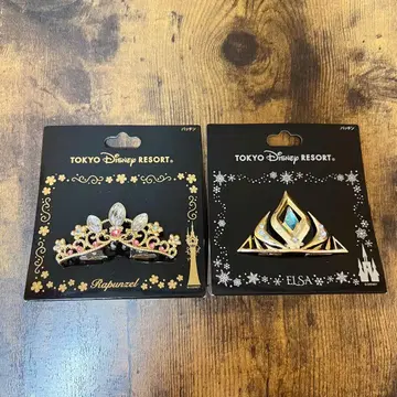 도쿄 디즈니 리조트 겨울왕국 패치 라푼젤 엘사 세트