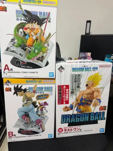 드래곤볼 피규어 3종 세트 A B 라스트 원