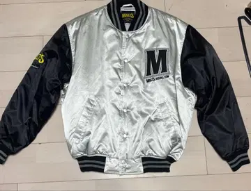 MALT'S 새틴 점퍼 실버/블랙