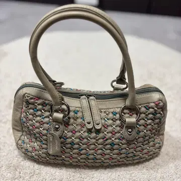 천연 가죽 뜨개질 디자인 핸드백