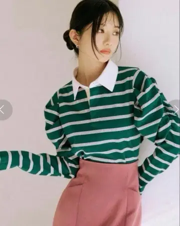 LILY BROWN 스트라이프 피케 셔츠