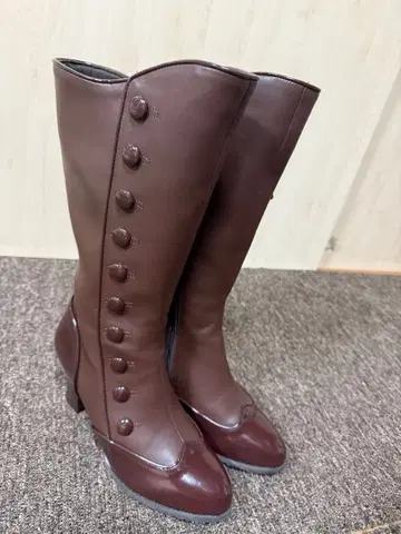 시마무라 쿠루미 노엘 드 메모아르 버튼 부츠 L 사이즈 브라운