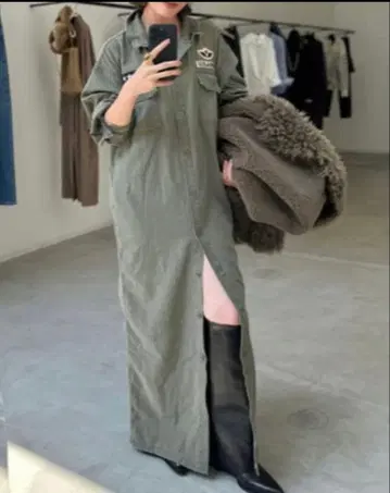 REMI RELIEF 밀리터리 셔츠 드레스 새상품