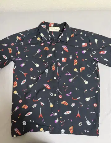 음악 모티브 반팔 셔츠 M