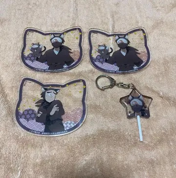 닌타마 난자타운 아크릴 코스터 캔디 키링