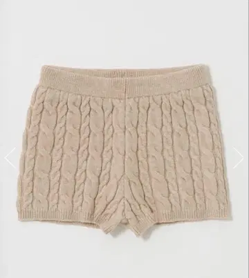 베이지 케이블 짜임 숏팬츠 FREE 사이즈