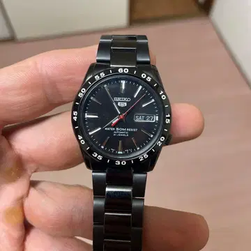 세이코 자동 와인딩 손목시계 블랙
