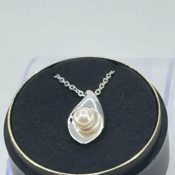 실버 925 진주 목걸이 물방울형