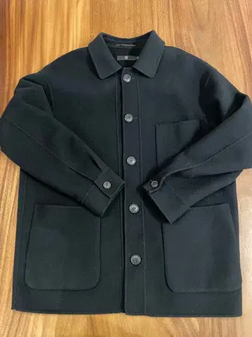 유니클로+J 울 블렌드 오버사이즈 셔츠 자켓 블랙 M 사이즈
