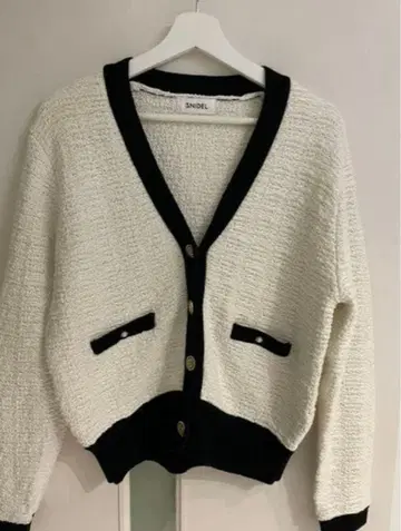 SNIDEL 스나이델 Sustainable 니트 트위드 가디건 상의