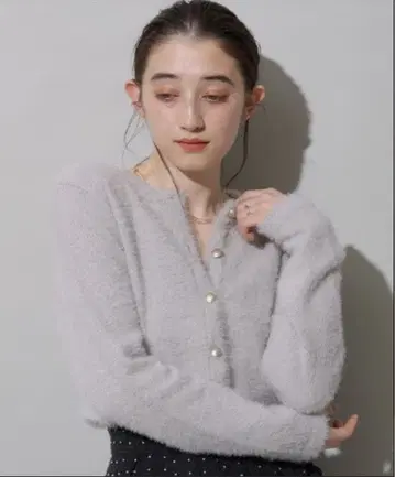 [ 새상품급 ] Rirandture 7부 소매 라메 니트 & 페더