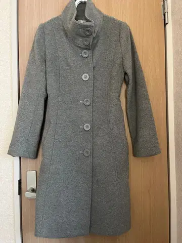 부기우기 BOOGIE-WOOGIE 그레이 롱 코트 38 사이즈