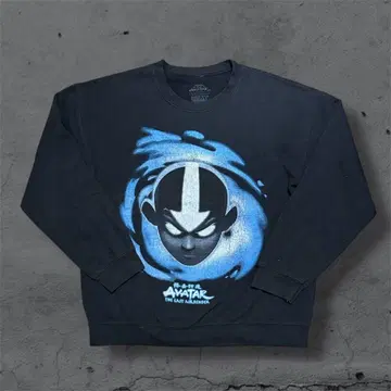 AVATAR 아바타 캐릭터 맨투맨 크롭 실루엣 페이드 블랙