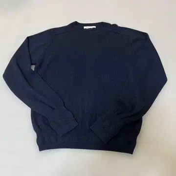 ETRE TOKYO 베이직 캐시미어 100% 니트 풀오버 네이비