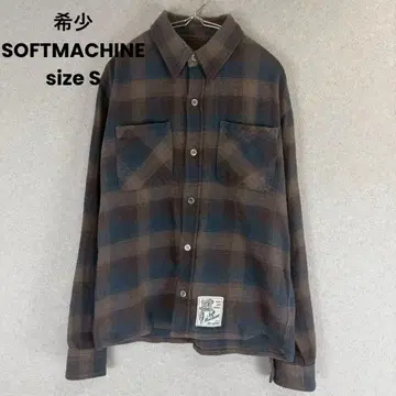 레어 SOFTMACHINE 체크 긴팔 셔츠 플란넬 셔츠